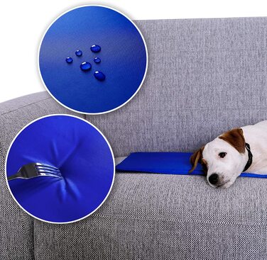 Охолоджуючий килимок lionto для домашніх тварин охолоджуючий килимок для собак охолоджуючий килимок для домашніх тварин, (XL) 120x80 см (синій, (Д) 100 х 60 см)