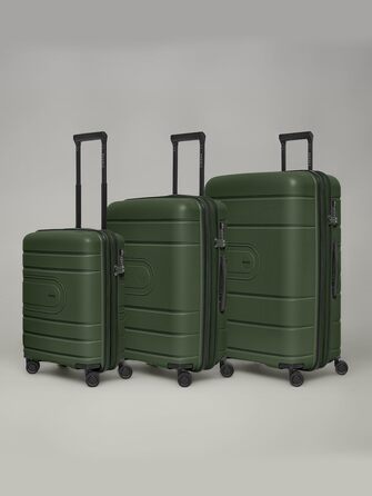 Набір валіз REDOLZ Hartschalen 3-х частинний | Розширювані, з TSA-замком, Olive Kofferset