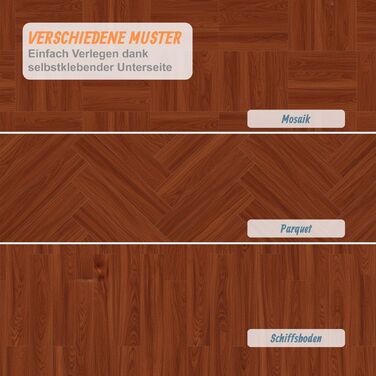 Вініловий підлоговий декор Relaxdays з самоклеючою основою та дизайном під дерево