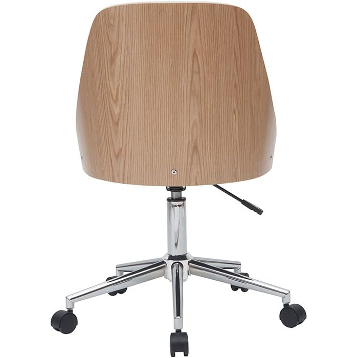 Офісне крісло Miliboo QUINO PU білий, світле дерево