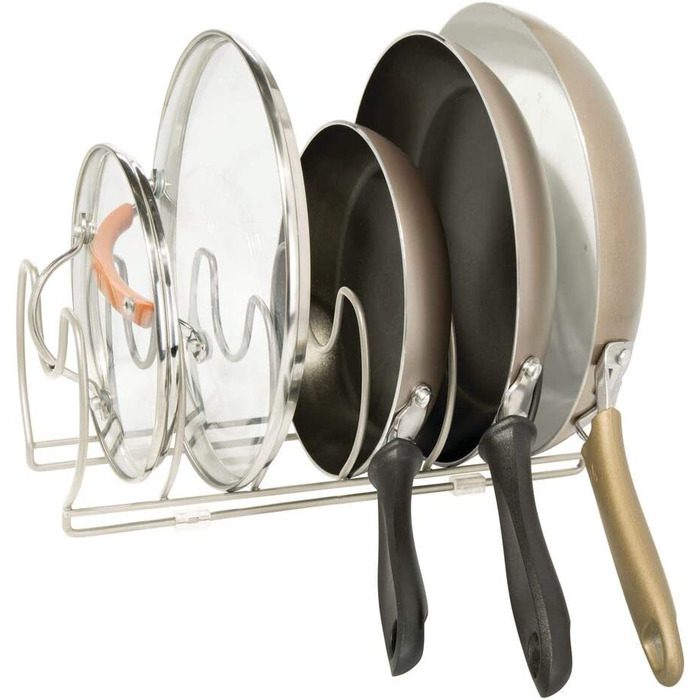 Підставка для посуду mDesign для каструль , кришок і сковорідок-компактний тримач для кришки каструлі для кухонної шафи-економія місця