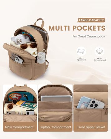 LOVEVOOK Рюкзак для жінок, середнього розміру, для підлітка, дівчини, студентки. Елегантний, з відділенням для ноутбука 15.6