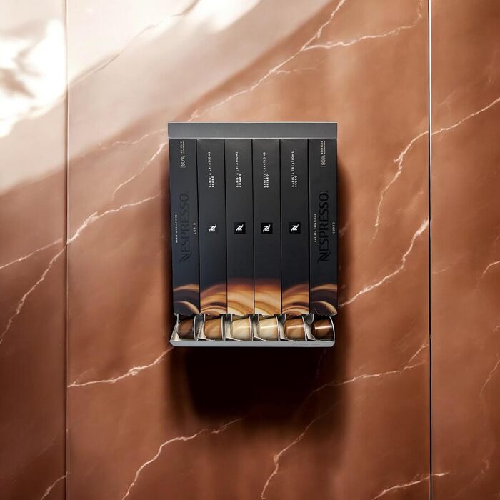 Настінний тримач для капсул Nespresso (6 шт.) - органайзер з нержавіючої сталі, мінімалістичний, для кухні