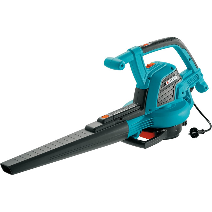 Садовий пилосос-дмухач Gardena ErgoJet 3000: потужний 3000 Вт, з подрібнювачем листя та мішком для збору, зручний регульований подовжувач, з плечовим ременем (9332-20)