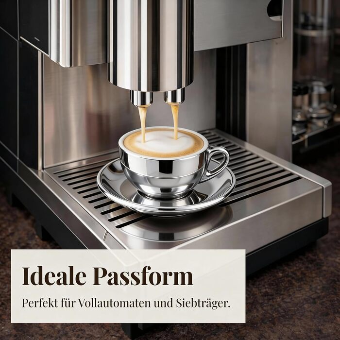 Набір кавових чашок Капучіно 6 шт. з підставками, білий, італійський стиль, 200 мл