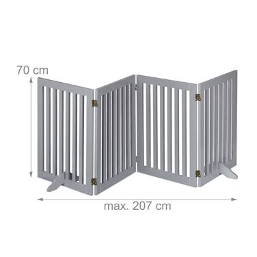 Захисний бар'єр Relaxdays сірого кольору, 70 см