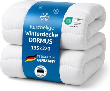 Зимова ковдра 135x200 см, Ökotex 100, тепла зимова ковдра 135 x 200, м'яка стеганий ковдра від Schlafexperten, ковдра Made in EU, дихаюча (зимова ковдра, спеціально: 135x220 см)