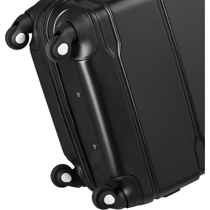 Набір валіз Zelsius 4 шт., чорний | ABS валізи з кодовим замком, 4 колеса та внутрішній роздільник | Набір валіз 4 шт., тріумф, велика валіза, набір багажу, ручна валіза чорна 4 шт.