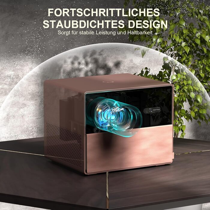 Проектор Mini Beamer 1080P Full HD 23000L з автофокусом, корекцією трапеції, WiFi6, Bluetooth, 4K, 360° обертання для телефону