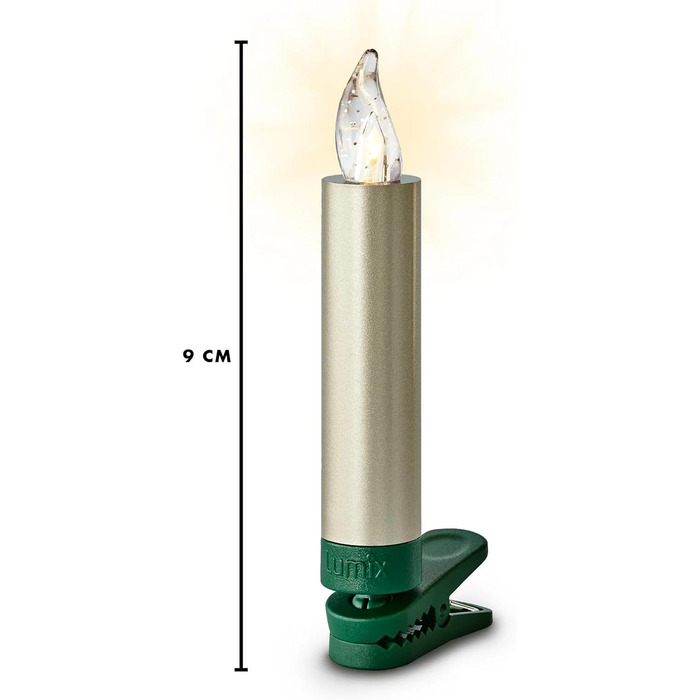 LED-іграшки для ялинки Lumix® Superlight Mini Metallic, комплект 12 шт. з IR-пультом, Cashmere