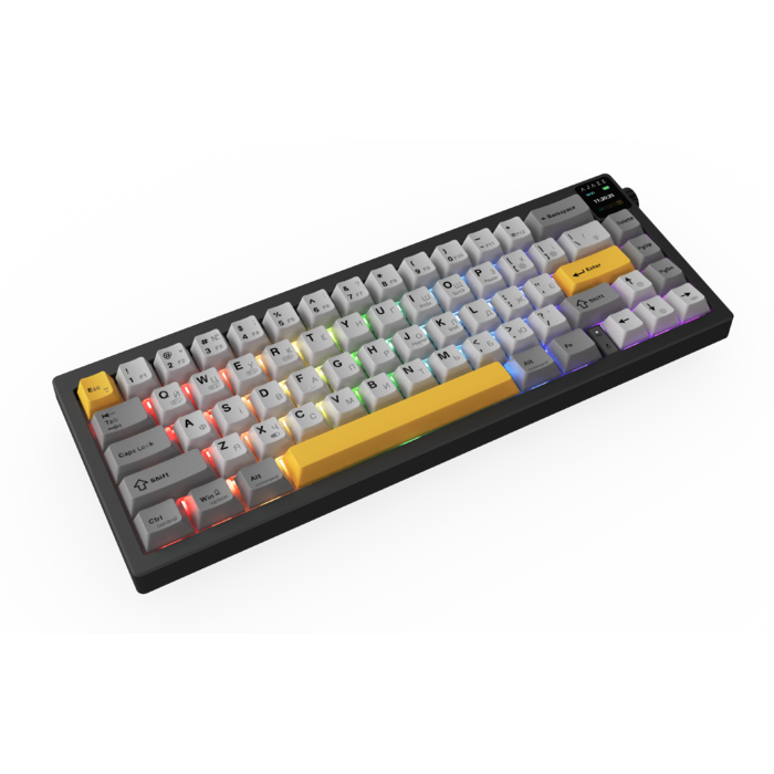 Бездротова механічна клавіатура Ajazz AK650 Flying Fish Switch - Black (AK650-FF-BGY)