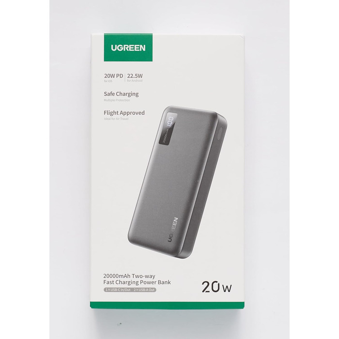 Дисплей, сумісний з iPhone, Galaxy, Pixel, 20000mAh 22.5W, USB C PD 20W