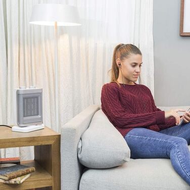 Обігрівач настільний Cecotec ReadyWarm 1500 Max Ceramic Rotate – керамічний, 1500 Вт, з регулюванням температури та 3 режимами, площа обігріву 15 м², білий