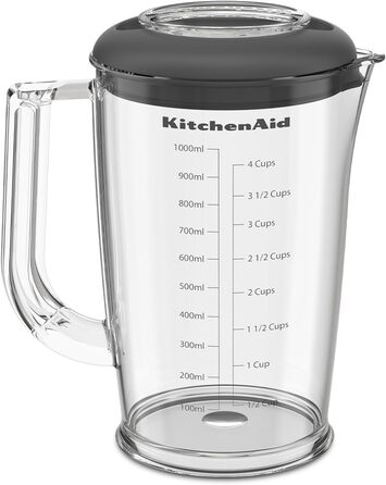 Акумуляторний ручний блендер Kitchenaid з подрібнювачем і віночком, акумулятор, чорний