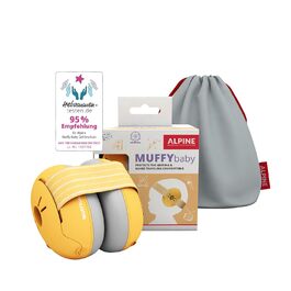 Захист слуху Alpine Muffy Baby до 36 місяців, 23 дБ, регульований, захищає слух і сон, жовтий