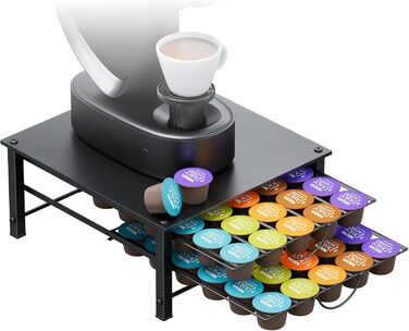 Тримач для капсул кави Dolce Gusto, металева висувна шухляда на 5 ярусів (60 капсул)