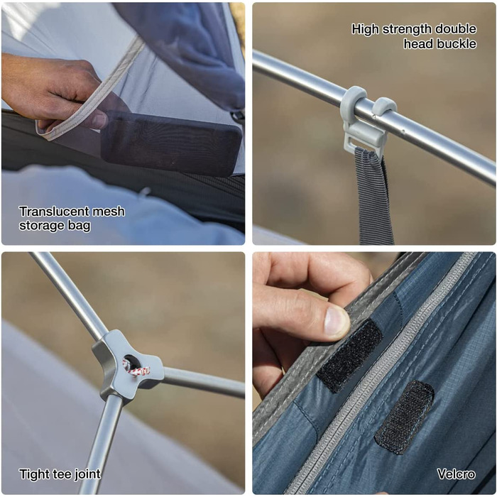 Намет Naturehike Cloud-up 3 Upgrade ультралегкий, 3-місний, 3-4 сезони, для кемпінгу та туризму