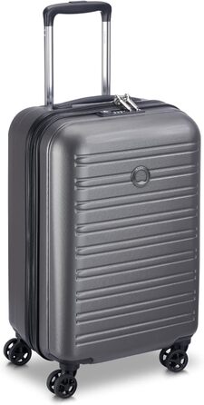 Жорстка валіза в салоні - 55x35x25 см - 43 літри - S - сіро-сірий S, 2.0 -