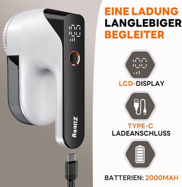 Електричний видальник ворсу Ziitty: 3 режими, 6 лез, для різних тканин. Ідеально для сім'ї