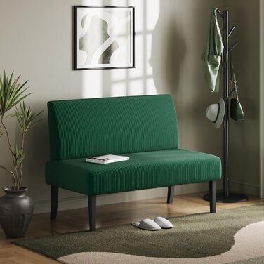 Диван-лавка Yaheetech на 2 місця, зелений, без підлокітників, для вітальні/коридору/офісу