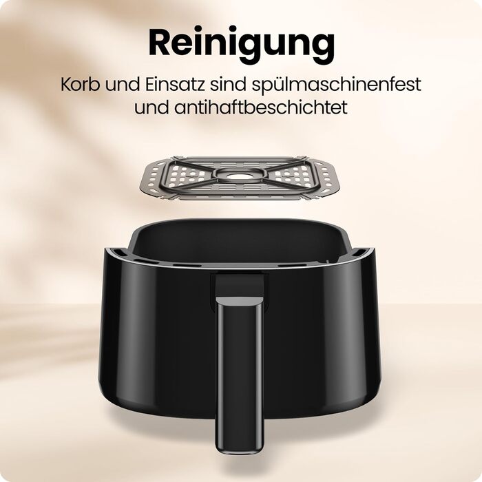 Фритюрниця без олії Chefman 2L: компактна, чорна, з антипригарним кошиком та цифровим таймером