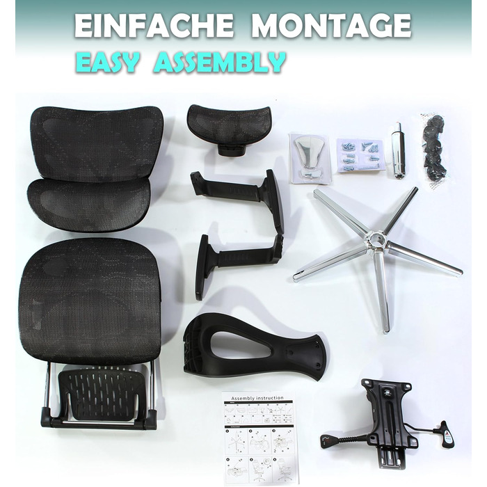 Офісний крісло Sesto Senso K80G Grey (1, Black) з підставкою для ніг, ергономічний, з регульованою спинкою та підлокітниками, для керівників