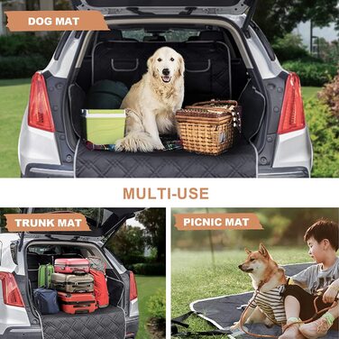 Заднє сидіння автомобіля Snocyo для собак, водонепроникне заднє сидіння для собак, стійке до подряпин автомобільне сидіння для собак з оглядовим вікном, бічним захистом і ременем безпеки, універсальний захисний килимок для заднього сидіння автомобіля, 137