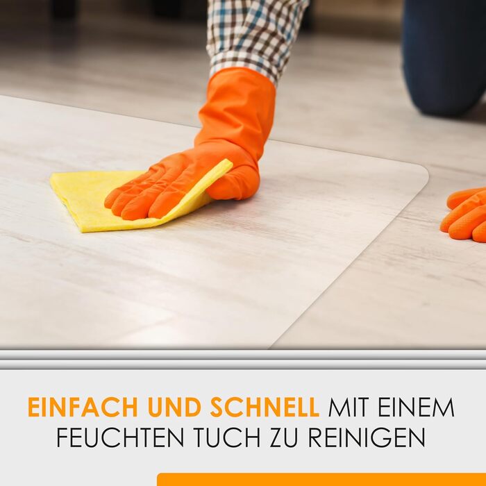 Захисна килимок для офісного крісла - міцний, для твердих підлог, антиковзаюча, легко чиститься, різні розміри, Made in Germany (118x118 см)