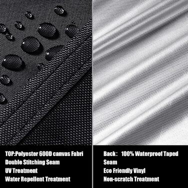 Водостійкий чохол для садово-патіо меблів 600D Oxford, захист від пилу, сонця та вітру (242x162x100cm, 160x100x75cm)