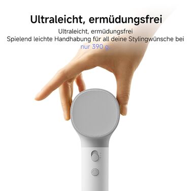 Високошвидкісний фен для волосся Laifen Neo з безщітковим двигуном 110 000 об/хв, іонізацією 200 млн негативних іонів та 2 магнітними насадками, білий