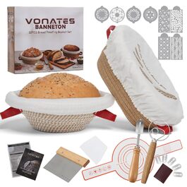 Набір для випічки хліба: корзинка з бавовняного шнура, набір для закваски, аксесуари для випічки, дріжджовий міксер, скребок для тіста, для початківців