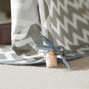 Дитячий намет SoBuy для дому з дверима та вікном, ігровий намет, ігровий будиночок для дитячої кімнати, білий/сірий, 109x165x109 см, OSS03