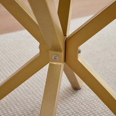 Набір обіднього столу та стільців GrandCA HOME: круглий стіл 100 см + 4 сучасні стільці з льону, сіро-темний колір (мрамор + чорний)