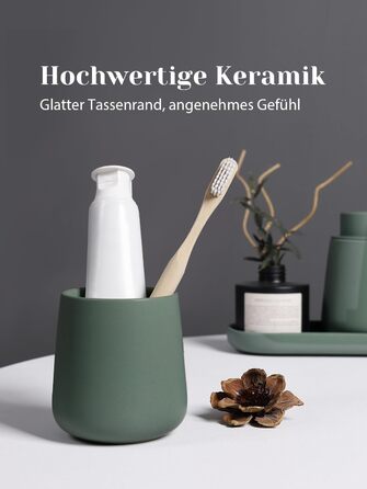 Набір для ванної кімнати блакитного кольору, керамічний аксесуар для ванної кімнати, 3-частинний, декоративний набір мильниць, стаканчика для зубної пасти та підставки для прикрас, підходить для ванної кімнати, умивальника, готелю