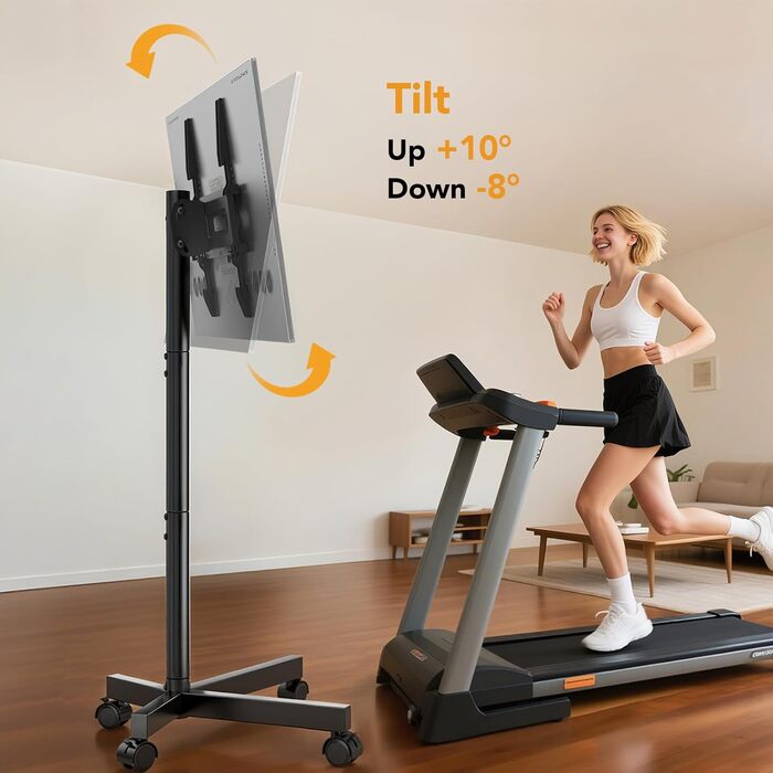 Мобільна підставка для телевізора Hemudu 23-60 дюймів LCD/LED, до 35 кг, VESA 400x400, регульована висота