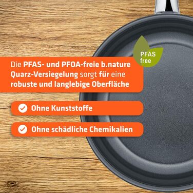Пан з нержавіючої сталі Berndes Napoli 28 см – універсальна, антипригарна, з капсульним дном та кварцовим покриттям