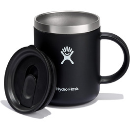 Термокружка Hydro Flask 354 мл (12 oz) з нержавіючої сталі, чорна, з кришкою та ручкою