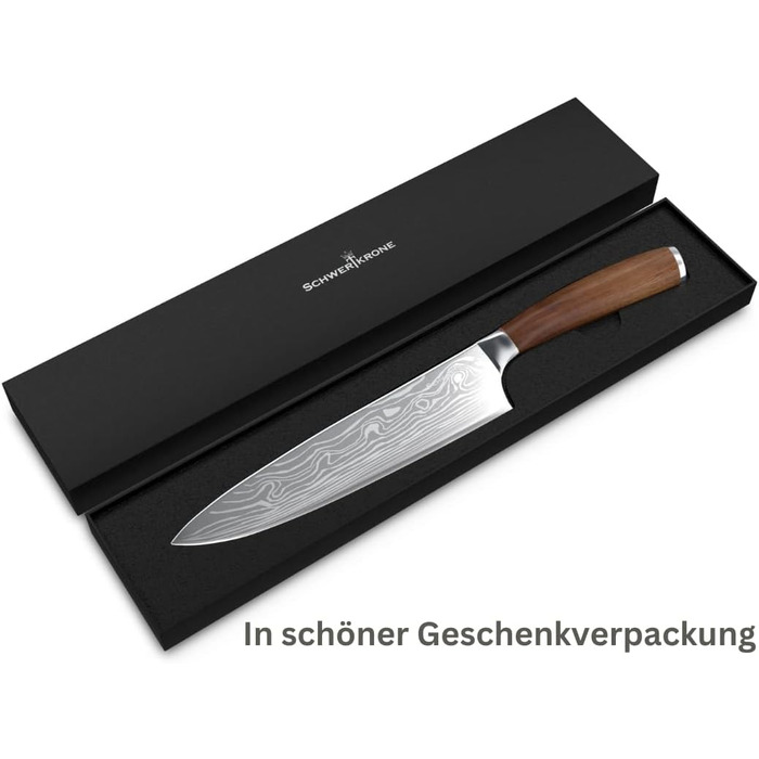 Ніж кухарський Schwertkrone Chef Messer з ручкою з горіхового дерева, Made in Germany