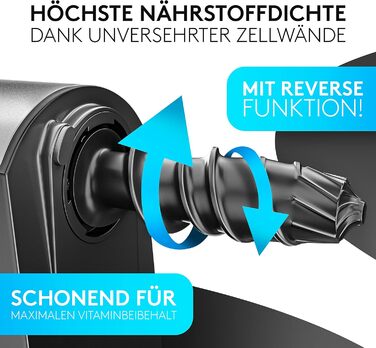 Шовковий відцентровий соковитискач Divaro [DAS ORIGINAL] - для фруктів та овочів, 150 Вт, з функцією реверсу, BPA Free