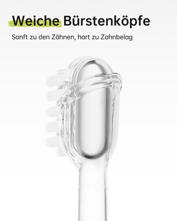 Laifen Wave Spezial: Електрична звукова зубна щітка з вібрацією та осциляцією, для дорослих, з додатком, 2 насадки (зелена)