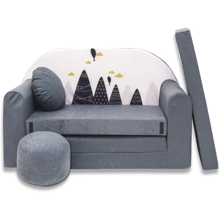 Дитяче крісло-диван 3в1 з функцією ліжка для дівчаток та хлопчиків. Крісло-мішок, дитяче ліжко, крісло-трансформер для дитячої кімнати (Ax2)
