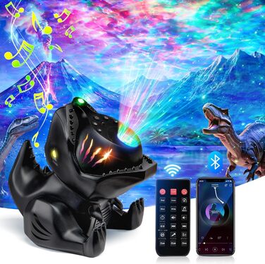 Проєктор зоряного неба Динозавр One Fire з Bluetooth, 144 режими, нічник для дітей з пультом, новорічний декор