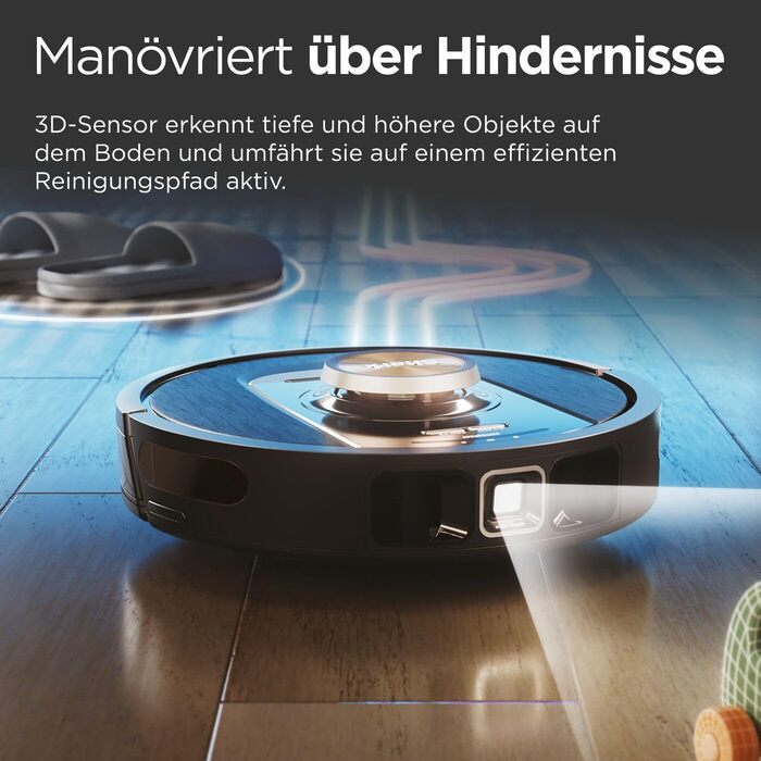 Робот-пилосос Shark PowerDetect 2-в-1 з функцією миття, самостійне очищення на 60 днів, LiDAR-навігація, NeverStuck, керування через додаток, RV2800ZEEU, чорний