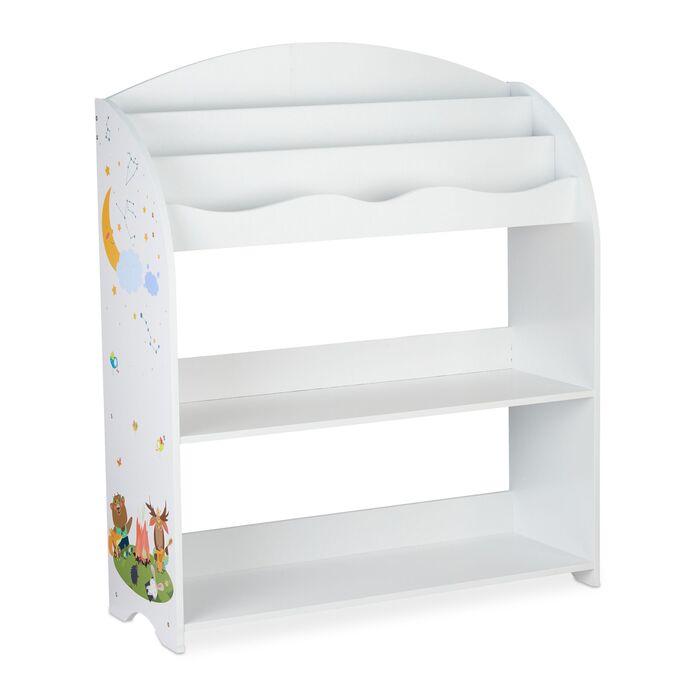 Поличка Relaxdays для дітей з 4 тканинними кошиками