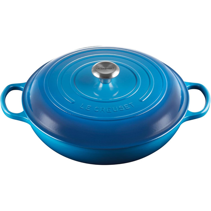 Le Creuset Signature Казанок з чавуну, Ø 30 см, 3,5 л, Azure (Марсель), для всіх плит, включаючи індукцію