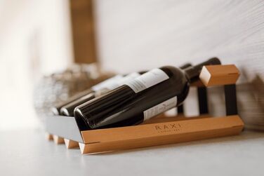 Стильна полиця для вина RAXI™ з бука (2 пляшки) - преміум дизайн