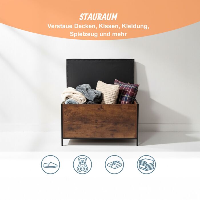 Лавка Relaxdays з місцем для зберігання, штучна шкіра