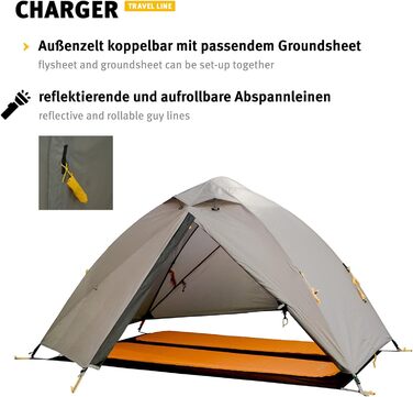 Намети Wechsel Professional Dome Tent Charger - Travel Line - Універсальний геодезичний намет на 2 особи Дуб лавр One size