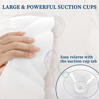 Подушка для ванни, розслаблююча підтримка шиї та спини, біла, з мішком для білизни