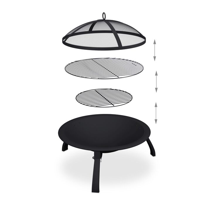 Вогнище Relaxdays з грилем